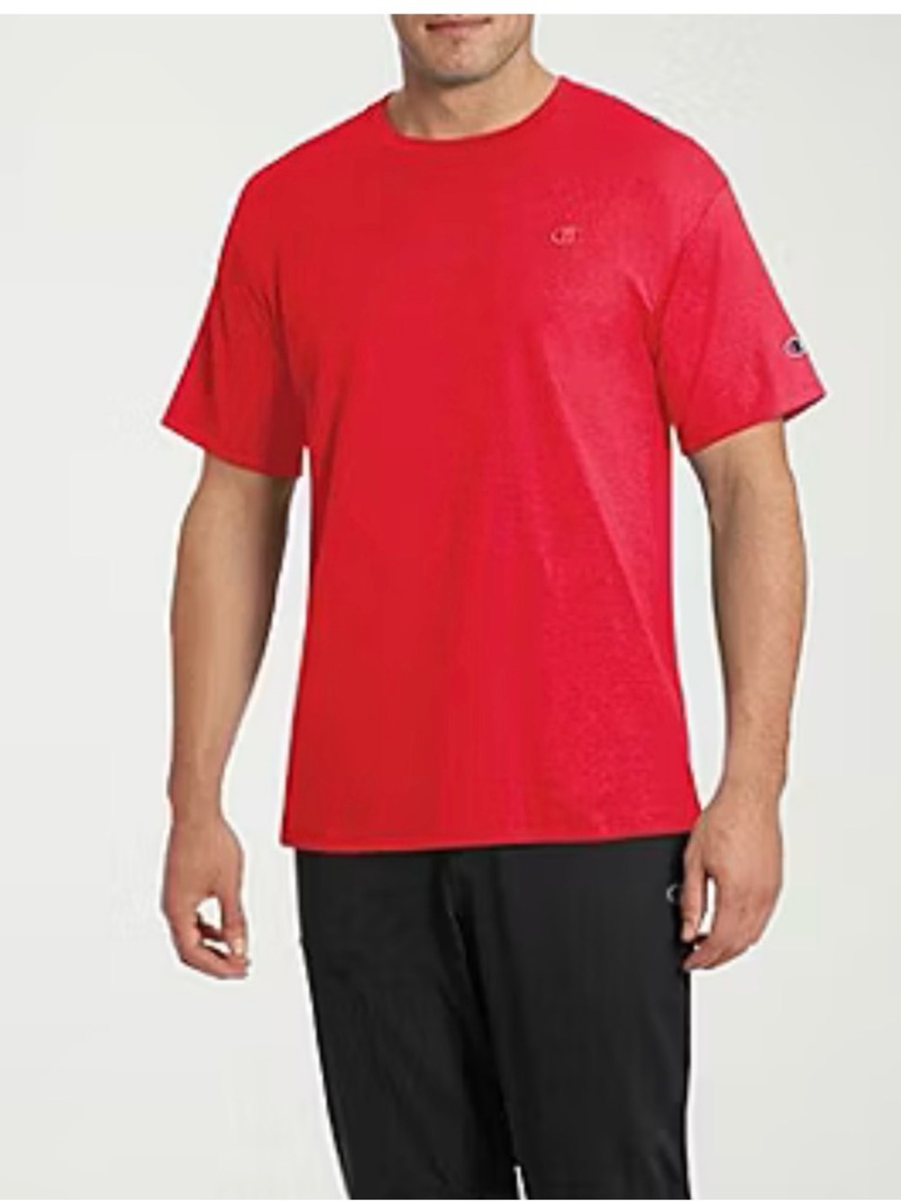 Champion Men’s Size Large Red Short-Sleeve Crewneck Tee